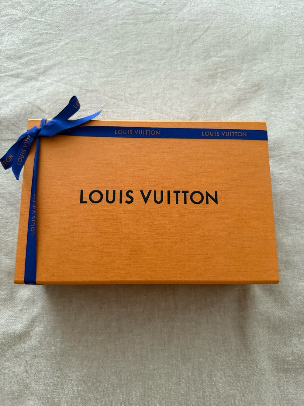 Louis Vuitton Orange Box with Blue Ribbon